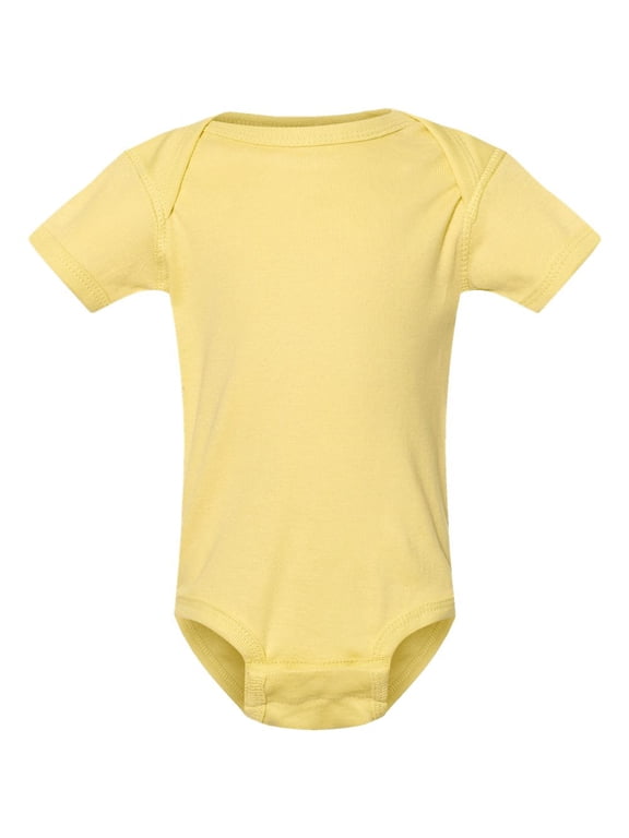 Baby Bodysuit Girl & Boy | Newborn 0-3 Months to 24 Month Toddler, Snap Easy Closure, Butter, 12 Months