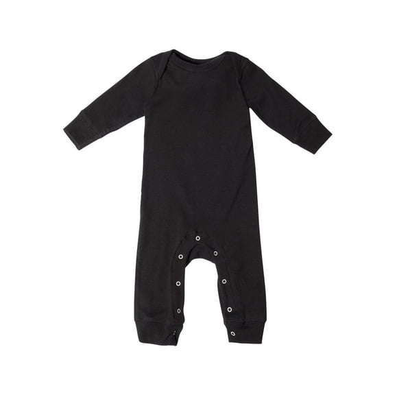 RABBIT SKINS Baby Long Sleeve Long Leg Bodysuit Boy & Girl | Newborn 0-3 to 24 Months, Black, 12 Months