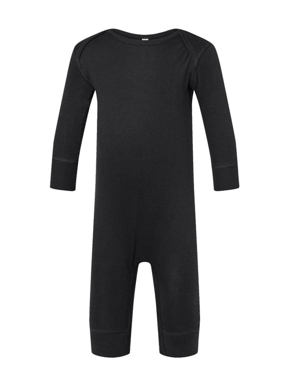 Baby Long Sleeve Long Leg Bodysuit Boy & Girl | Newborn 0-3 to 24 Months, Black, 18 Months
