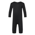 thumbnail image 1 of RABBIT SKINS Baby Long Sleeve Long Leg Bodysuit Boy & Girl | Newborn 0-3 to 24 Months, Black, 6 Months, 1 of 3