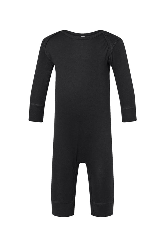 Baby Long Sleeve Long Leg Bodysuit Boy & Girl | Newborn 0-3 to 24 Months, Black, 6 Months