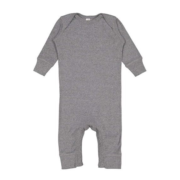 RABBIT SKINS Baby Long Sleeve Long Leg Bodysuit Boy & Girl | Newborn 0-3 to 24 Months, Granite Heather, 24 Months