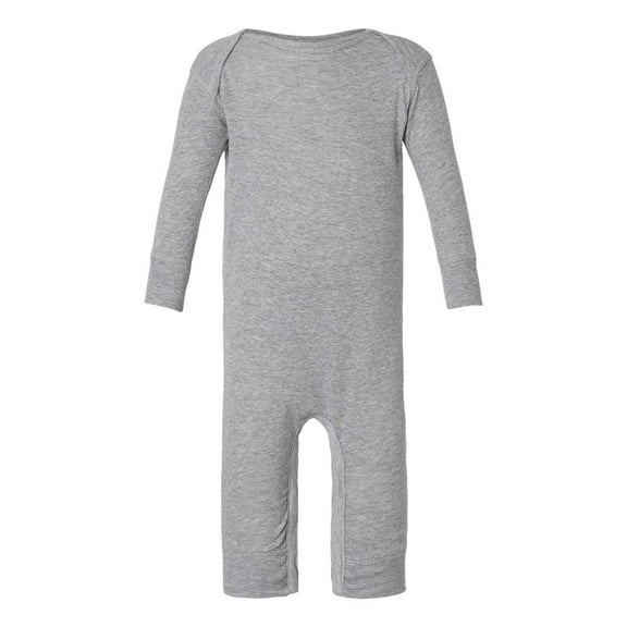 RABBIT SKINS Baby Long Sleeve Long Leg Bodysuit Boy & Girl | Newborn 0-3 to 24 Months, Heather, 18 Months