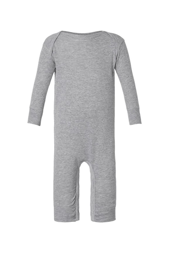 Baby Long Sleeve Long Leg Bodysuit Boy & Girl | Newborn 0-3 to 24 Months, Heather, 24 Months