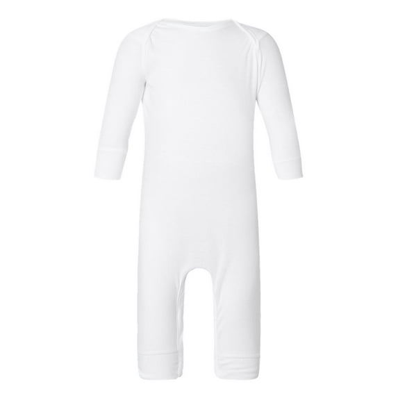 RABBIT SKINS Baby Long Sleeve Long Leg Bodysuit Boy & Girl | Newborn 0-3 to 24 Months, White, 18 Months