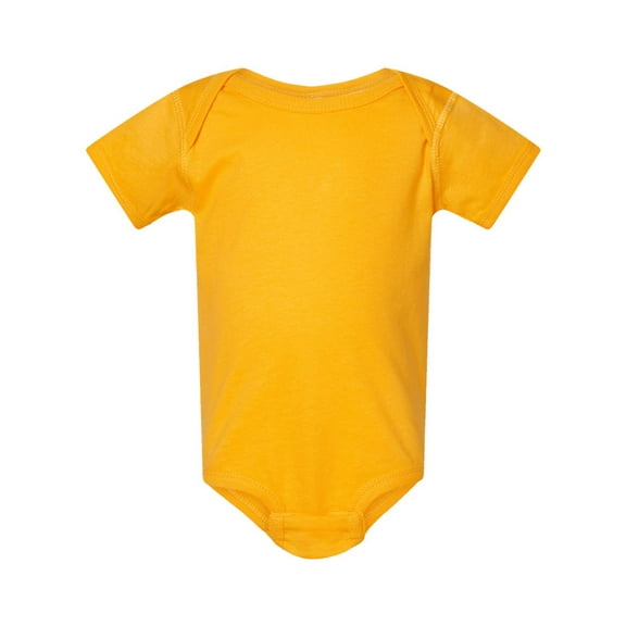 RABBIT SKINS Baby Soft Fine Jersey Short Sleeve Bodysuit (4424) Gold, 18M
