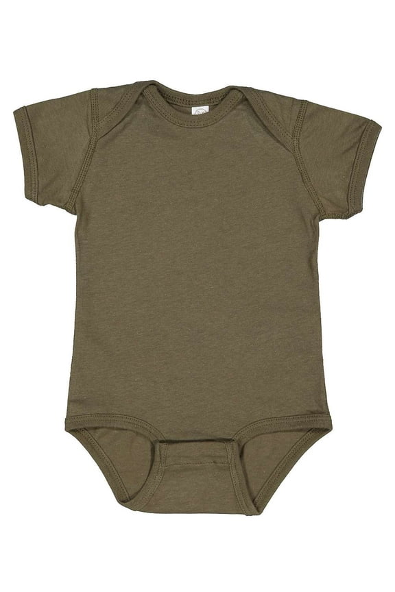 Baby Soft Fine Jersey Short Sleeve Bodysuit (4424) Military Green, 18M