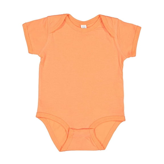RABBIT SKINS Baby Soft Fine Jersey Short Sleeve Bodysuit (4424) Papaya, 18M