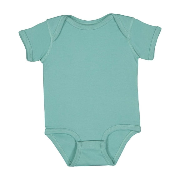RABBIT SKINS, Baby Soft Short-Sleeve Bodysuit, Saltwater, Newborn
