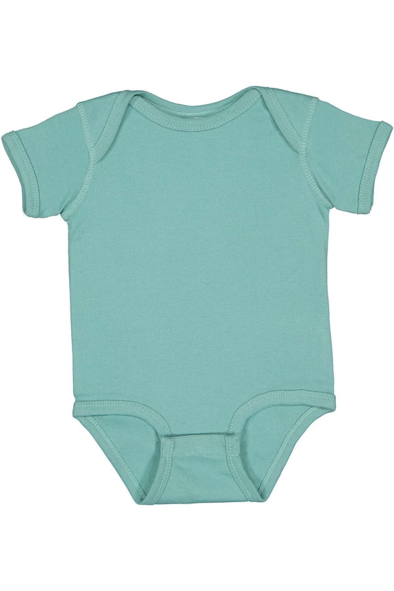 , Baby Soft Short-Sleeve Bodysuit, Saltwater, Newborn