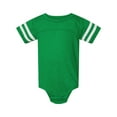 thumbnail image 1 of RABBIT SKINS, Baby Soft Short Sleeve Football Bodysuit, Vintage Green Blended White, 24 Months, 1 of 4