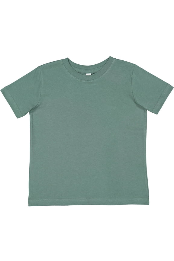 Fine Jersey Toddler T-Shirt Boy & Girl| Kids Tee| Blank Child Tshirt, Basil, 3