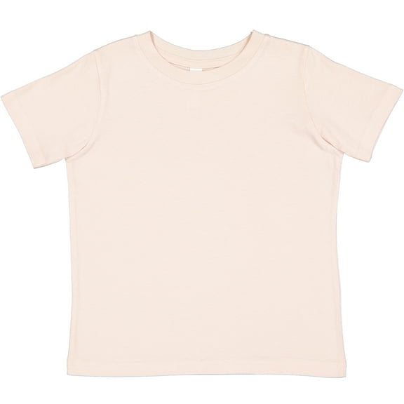 RABBIT SKINS Fine Jersey Toddler T-Shirt Boy & Girl| Kids Tee| Blank Child Tshirt, Blush, 4
