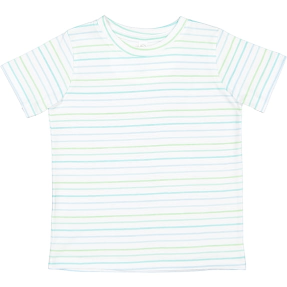 RABBIT SKINS Fine Jersey Toddler T-Shirt Boy & Girl| Kids Tee| Blank Child Tshirt, Marine Stripe, 5/6