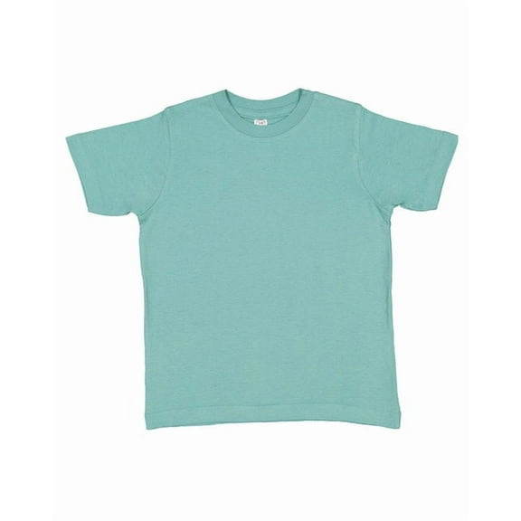 RABBIT SKINS Fine Jersey Toddler T-Shirt Boy & Girl| Kids Tee| Blank Child Tshirt, Saltwater, 2T