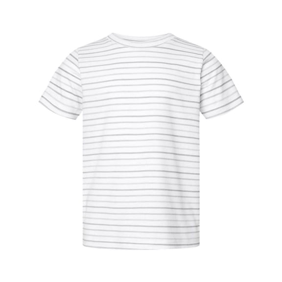RABBIT SKINS Fine Jersey Toddler T-Shirt Boy & Girl| Kids Tee| Blank Child Tshirt, Shadow Stripe, 2