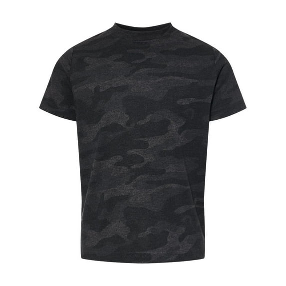 RABBIT SKINS Fine Jersey Toddler T-Shirt Boy & Girl| Kids Tee| Blank Child Tshirt, Storm Camo, 4T