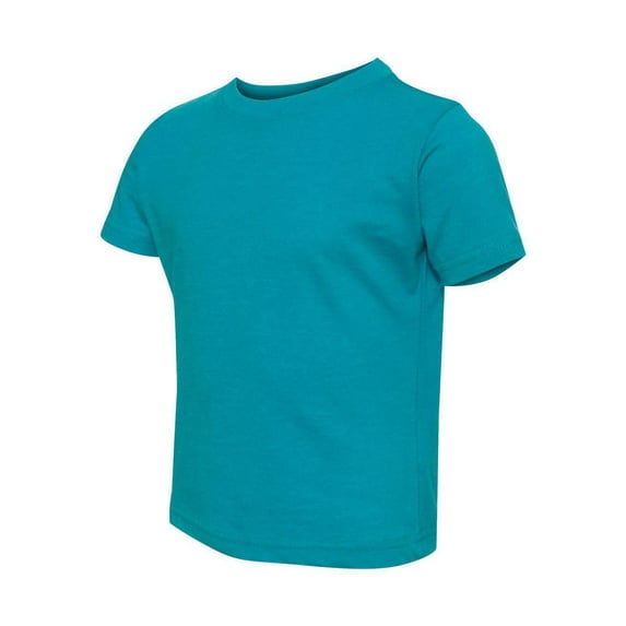 RABBIT SKINS Fine Jersey Toddler T-Shirt Boy & Girl| Kids Tee| Blank Child Tshirt, Vintage Turquoise, 3T