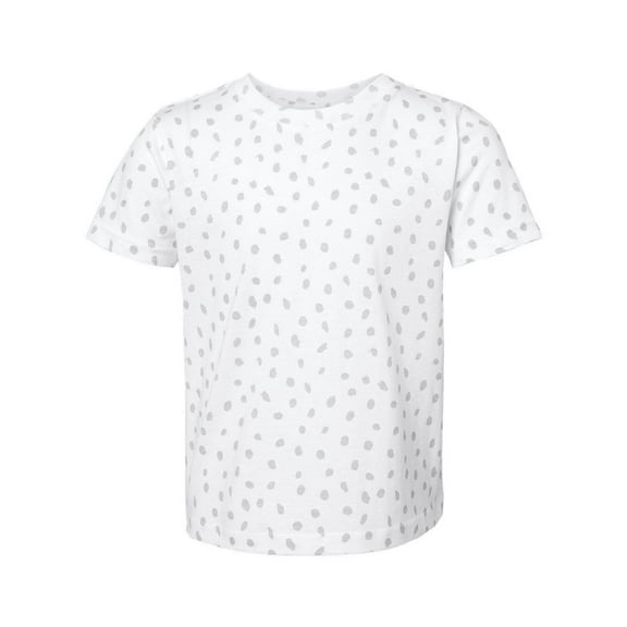 RABBIT SKINS Fine Jersey Toddler T-Shirt Boy & Girl| Kids Tee| Blank Child Tshirt, White Spot, 4
