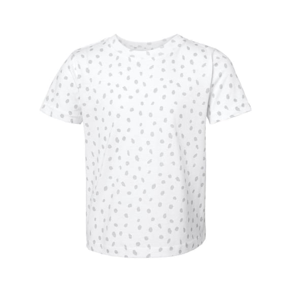 RABBIT SKINS Fine Jersey Toddler T-Shirt Boy & Girl| Kids Tee| Blank Child Tshirt, White Spot, 5/6
