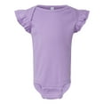 thumbnail image 1 of RABBIT SKINS Infant Girl Flutter Sleeve Bodysuit| Baby Ruffle Romper, Lavender, 6 Months, 1 of 4