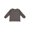 thumbnail image 1 of RABBIT SKINS Toddler 100% Cotton Fine Jersey Long Sleeve Tee, Charcoal, 2T, 1 of 2