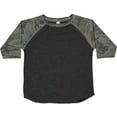 thumbnail image 1 of RABBIT SKINS Toddler Fine Jersey Raglan 3/4 Sleeve Baseball Tee, Vintage Smoke/Vintage Camo, 2T, 1 of 5