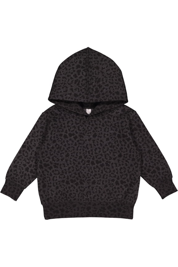 - Toddler Pullover Fleece Hoodie - 3326 - Black Leopard - Size: 4T