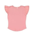 thumbnail image 1 of RABBIT SKINS Toddler Girls Flutter Sleeve Tee | Cute T-Shirt with Ruffles, Mauvelous, 3, 1 of 4