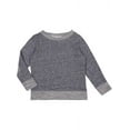 thumbnail image 1 of RABBIT SKINS Toddler Harborside Mélange French Terry Long Sleeve Crew Neck with Elbow Patches, Navy Melange, 4T, 1 of 2