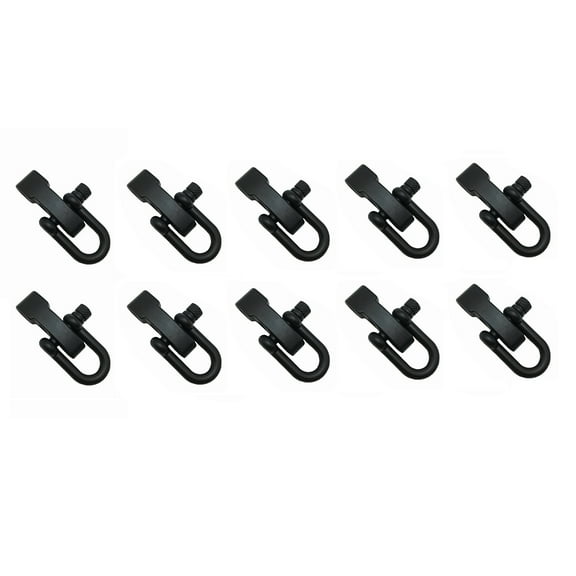 RABBITH 10 Pcs Metal Adjustable U Shape Anchor Shackle Emergency Umbrella Rope Buckle Survival Paracord Bracelet Buckle