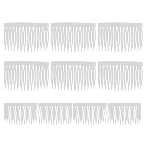 RABBITH 10Pieces Hair Combs Plastic Hair Side Combs 14 Straight Teeth Hair Clip Comb Bridal Wedding Veil Comb for Fine Hair