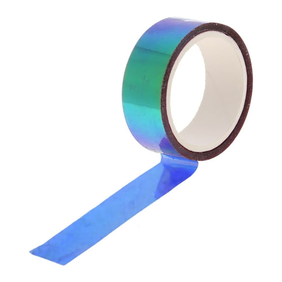 RABBITH 15mm X 5m Gold Leaf Washi Tape, Orange, Blue, Yellow, Pink, Purple, Green