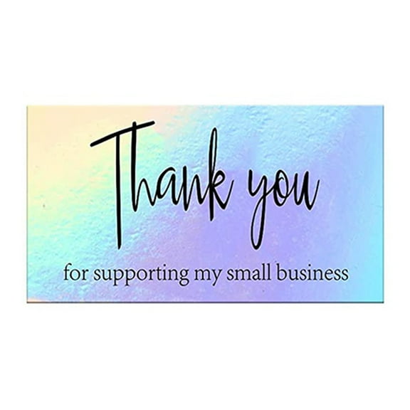RABBITH 50pcs Thank You for Your Order Business Cards Shopping Purchase Thanks Greeting Cards Appreciation Card for Small Business 5x9cm