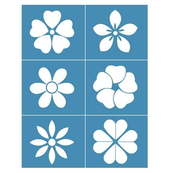 RABBITH Flowers Self-Adhesive Silk Screen Printing Stencil Reusable Sign Stencils for Painting on Wood DIY Decoration