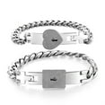 thumbnail image 1 of RABBITH Ins 2 Pcs Couple Bracelets Novelty Lock for Key Bangle Bracelet Lover Heart Brac, 1 of 19