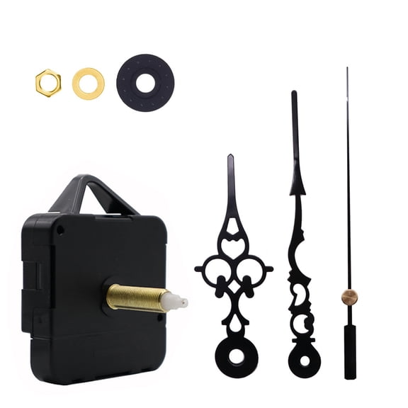 RABBITH Long Shaft Silent Clock Movement Mechanism with Long Shaft Hands Repair Tool Parts Kit Replacement Set DIY Clock Tool