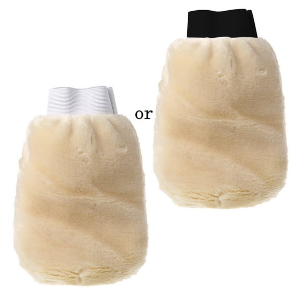 RABBITH Premium Lambswool Sheepskin Reusable Rag Car Washer Sponge Brush Wash Mitt Soft Towel Lint Free Winter Washable Cleaning