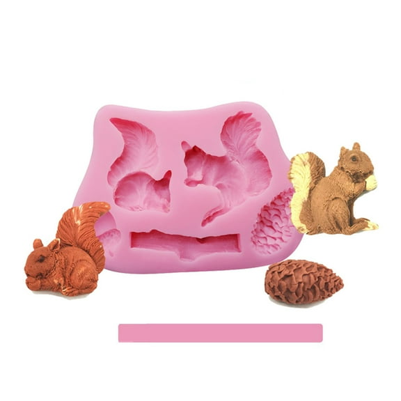 RABBITH Tree Squirrel for Frog Silicone Mold Fondant Cake Chocolate Cupcake Decoration T