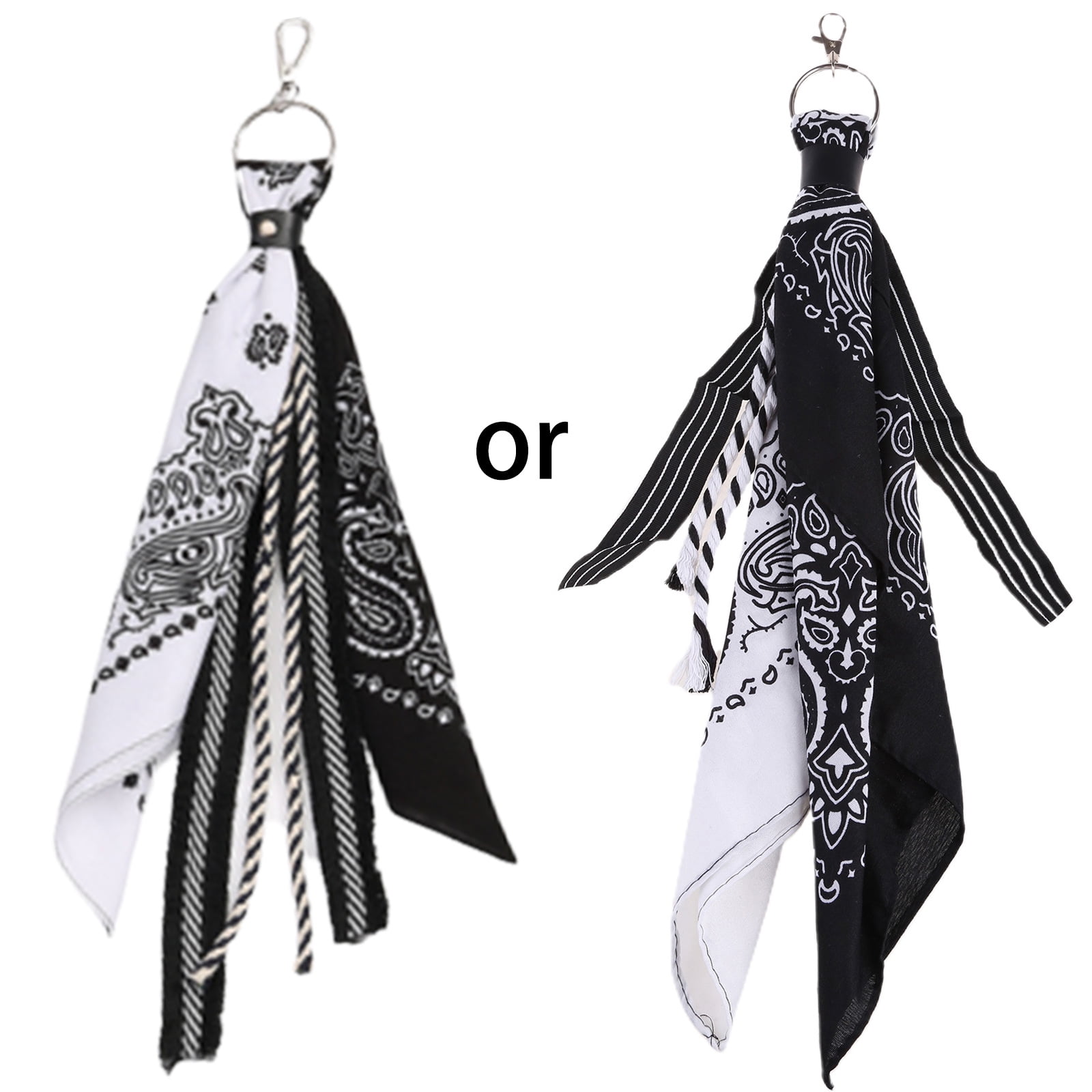 RABBITH Unisex Hip Hop Paisley Bandana Kerchief Wallet Chain