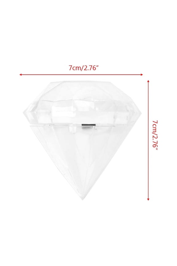 Wedding Party Home Clear Diamond Shape Transparent Plastic Candy Box Favor Decor