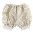 thumbnail image 1 of RABBITH Women Imitation Silk Bloomers Ruffles Lace Trim Panties Victorian Pumpkin Shorts, 1 of 19