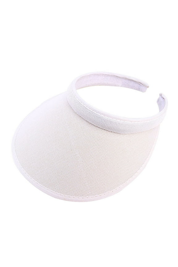 Women Men Unisex Clip-On UV for Protection for Sun Visor Hat Faux Linen Plaid We