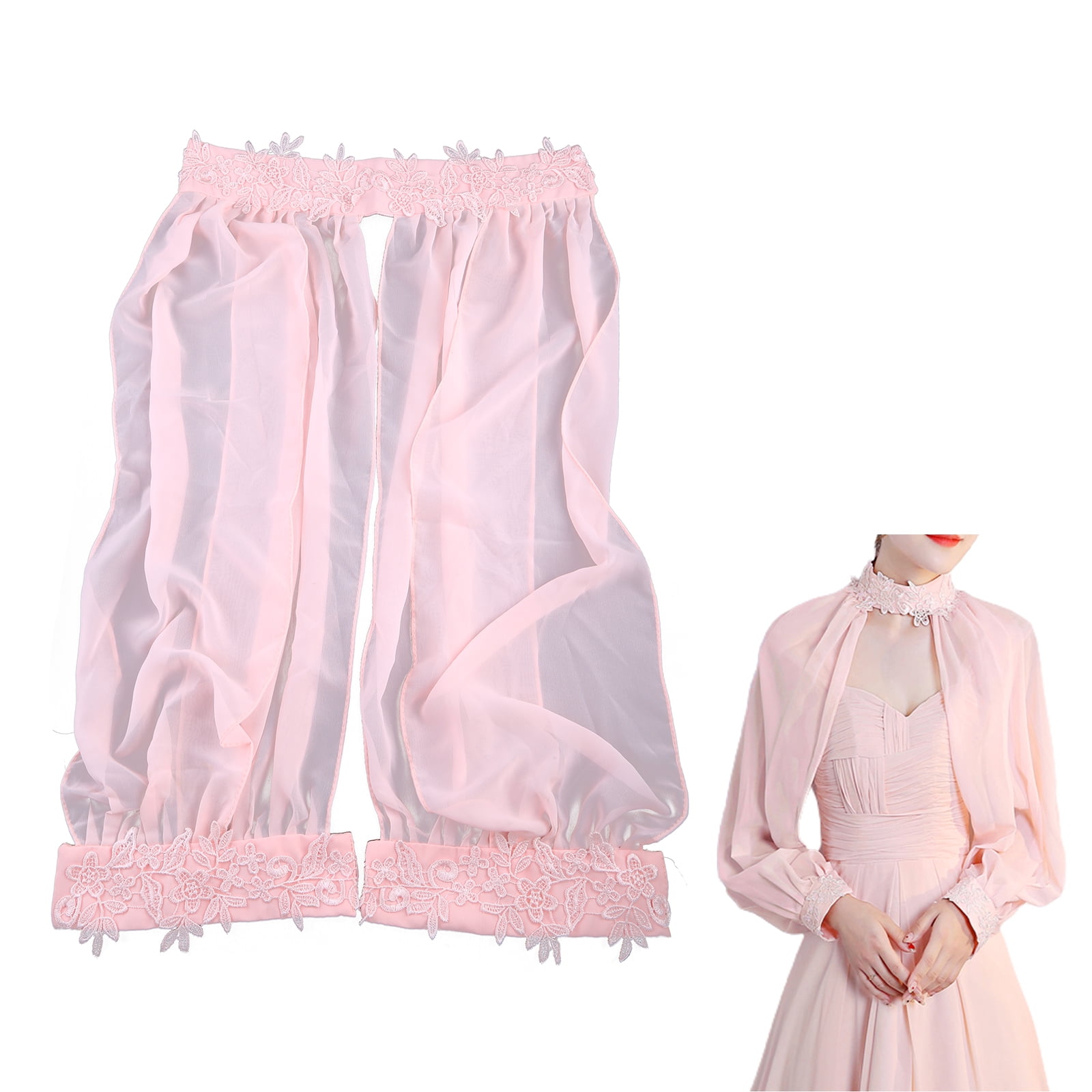 RABBITH Women Side Split Long Sleeve Wedding Shawl Cape Halter