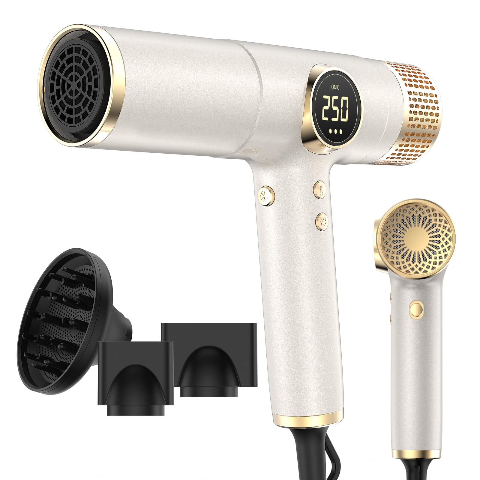 RACCOMB Instant Heat Large Professional Ionic Hair Dryer With Diffuser ...