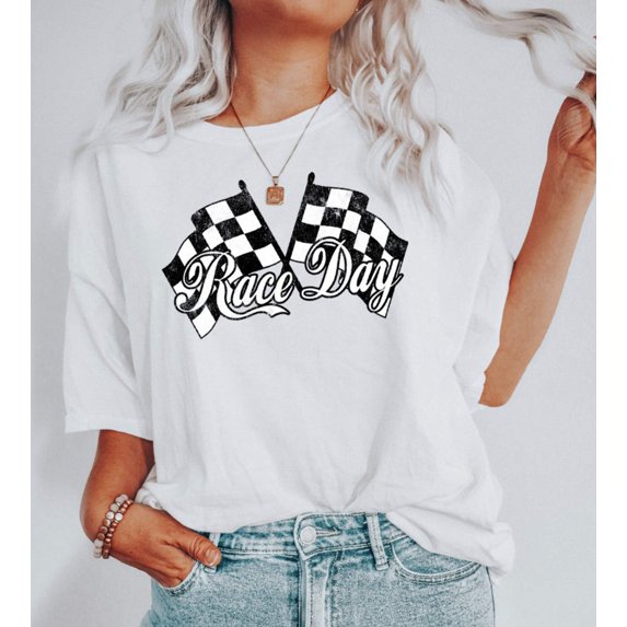 RACE DAY Garment Dyed Graphic T-Shirt