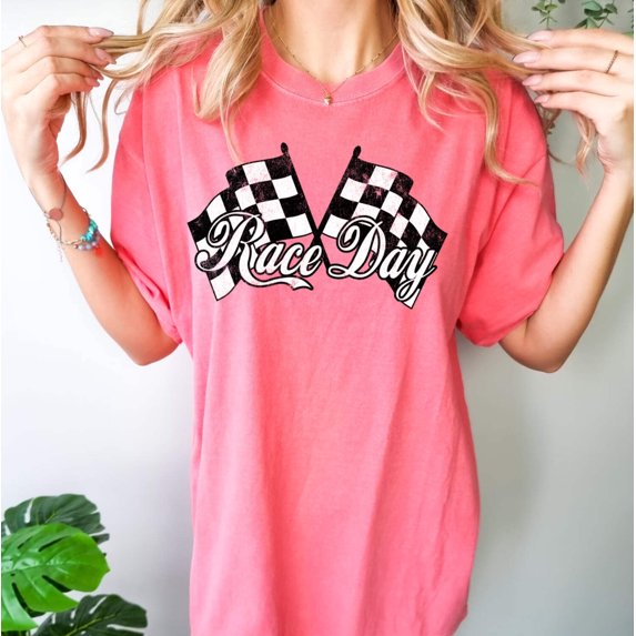 RACE DAY Garment Dyed Graphic T-Shirt