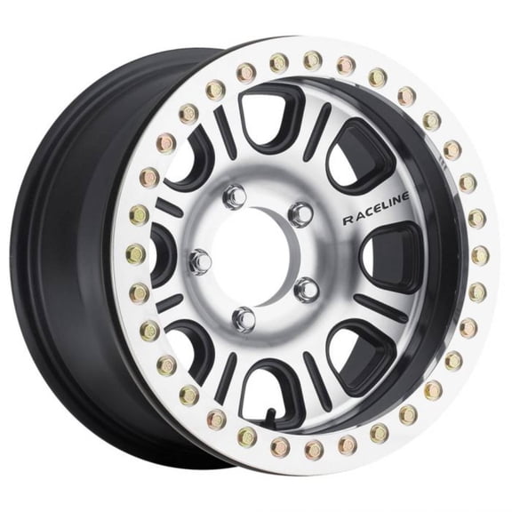RACELINE MONSTER RT 17X8.5 8X165.1 0ET BLACK MACHINED FACE WHEEL