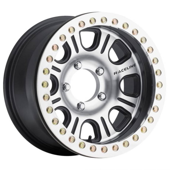 RACELINE ROCK 8 ROCK A THON 17X9.5 5X114.3 FALSE BLACK WHEEL
