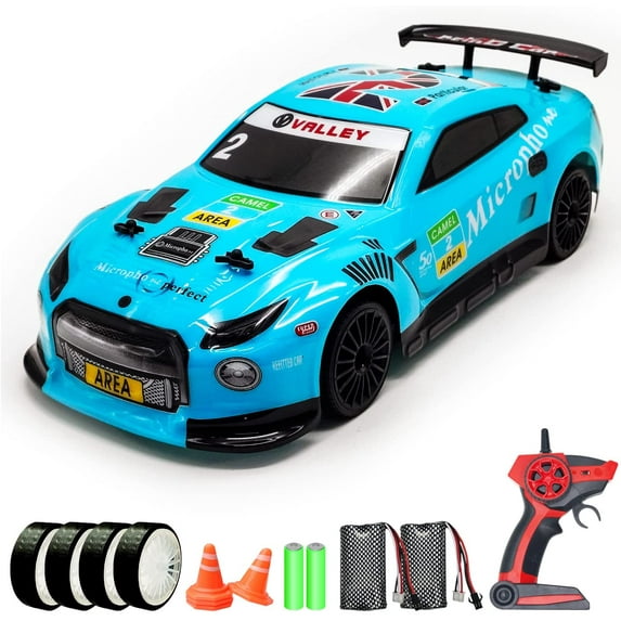 RACENT Remote Control Drift Car 1/14 RC Car 4WD Racing Drifting Car 15MPH for Adults Boys Kids Gifts Blue